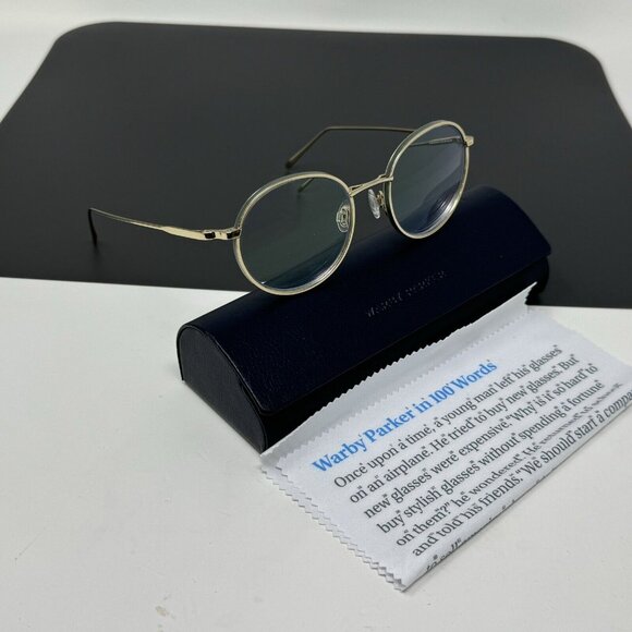 warby parker garrison m 1709 Polished Gold Ivy Round Eyeglasses Frames 50-19 140 - Picture 2 of 15
